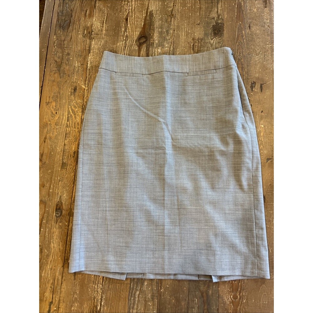 Banana Republic Gray Pencil Skirt Women's Sz 2 Wool Blend Professional Career